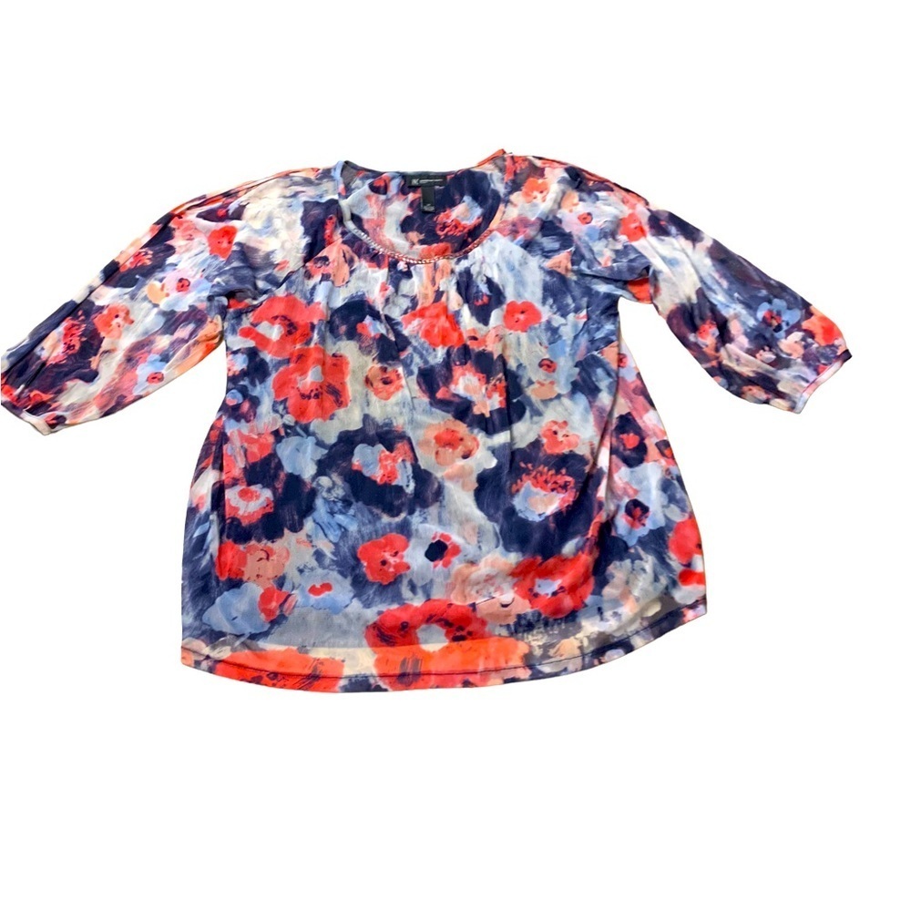 INC International Concepts | Pink Blue Oversized Top Size XL